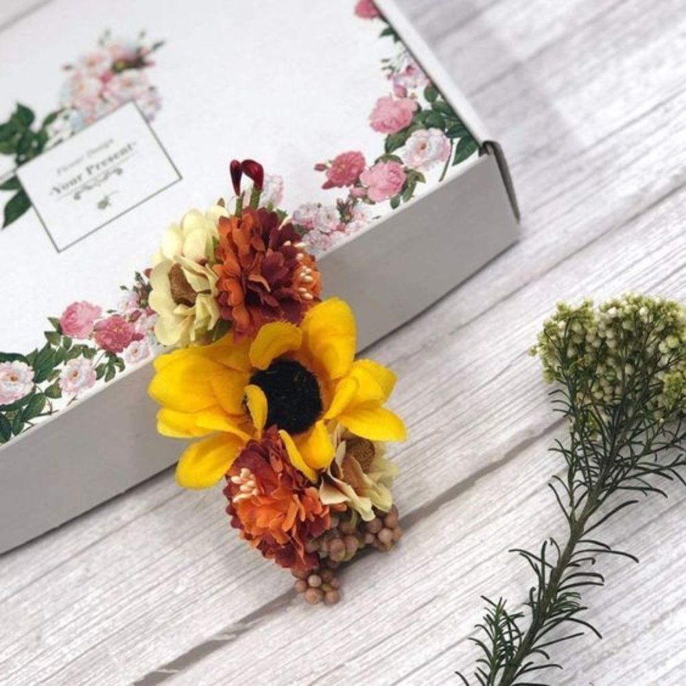 New Sunflower Floral Headband